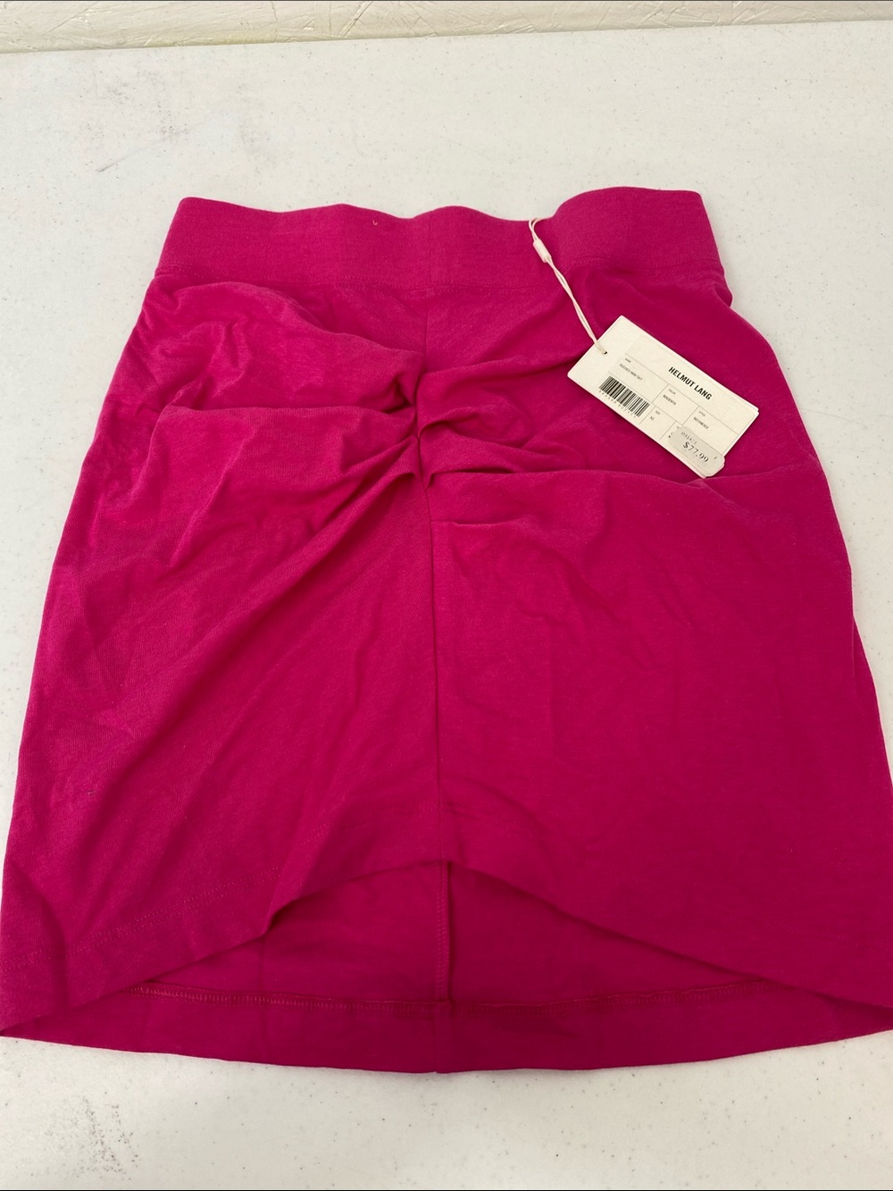 Fuchsia Ruched side Mini Skirt Helmut lang